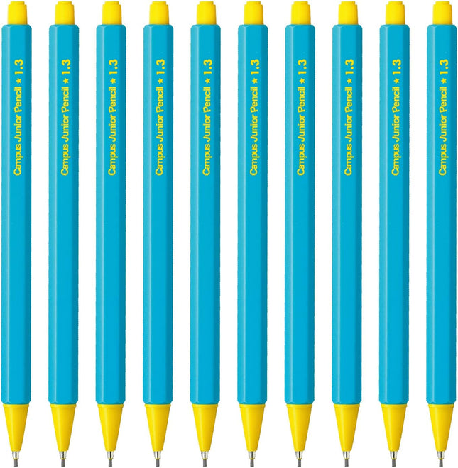 KOKUYO Mechanical Pencil Campus Junior Pencil, 1.3mm Blue, 10 Pieces, PS-C101B-1PX10