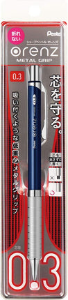 Pentel Mechanical Pencil Orenz Metal Grip 03 XPP1003G2-C Dark Blue