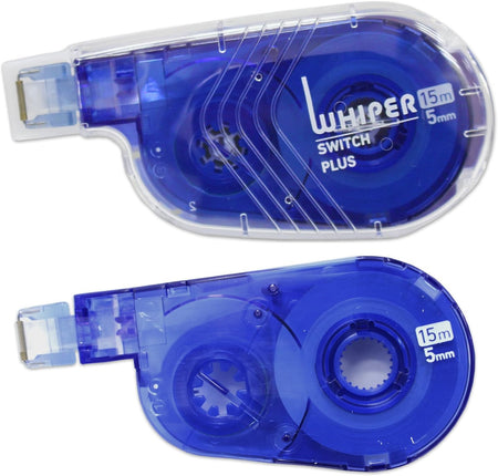 PLUS, Correction Tape, Whiper Switch, 5mm, Blue, 1 Unit + 1 Refill Tape Pack, Simple Packaging, WH-1515, 50-135