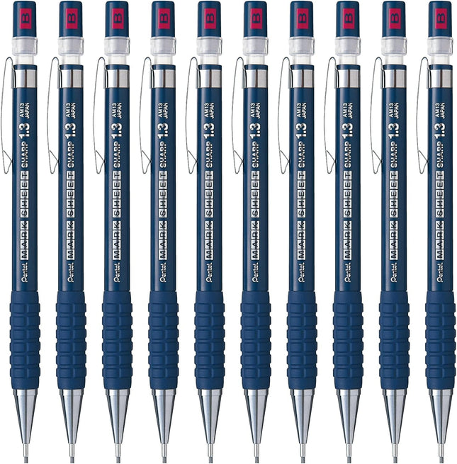 Pentel Mechanical Pencil Mark Sheet Sharp, AM13-B, Set of 10