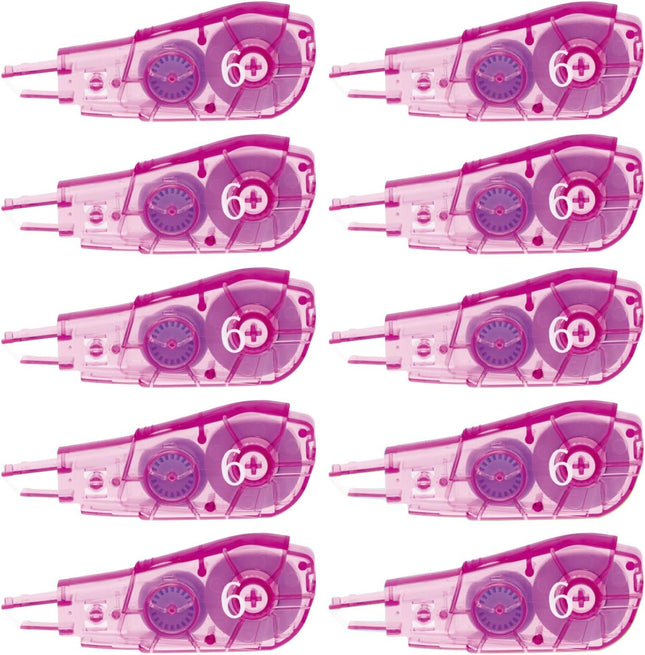 PLUS, Correction Tape, Whiper PT Refill Tape, 6mm, Pink, 10 Pieces, 48-732