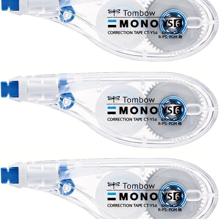 Tombow, Correction Tape, MONO YS, YS6, 6mm, CT-YS6 3 Pieces, KCA-327