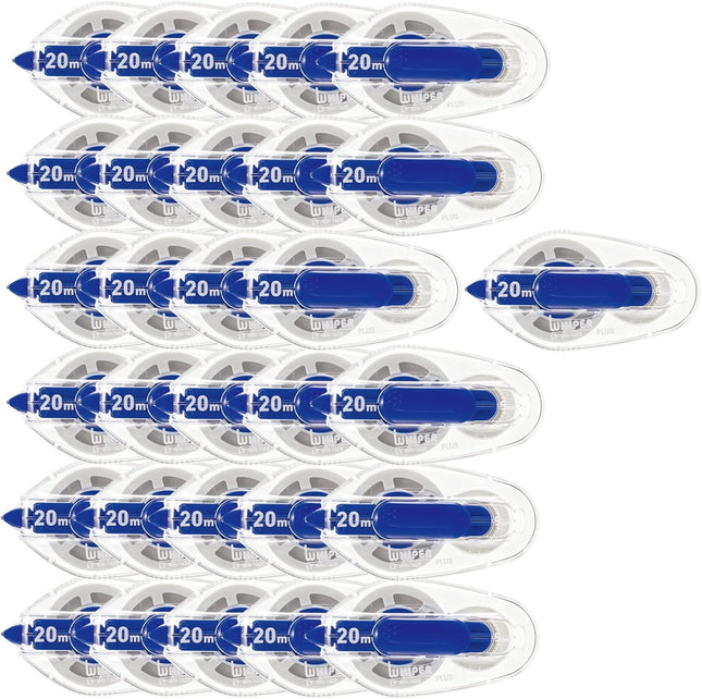 PLUS, Correction Tape, Whiper LT, 5mm, Blue, 10 Pieces, WH-1405, 49-571, Set of 30