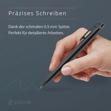 Tombow Mechanical Pencil ZOOM C1, 0.5mm, Full Black, SH-ZC1C