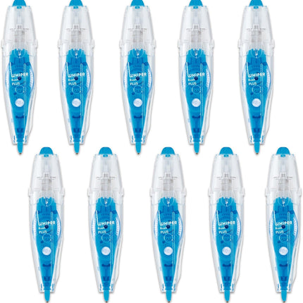 PLUS, Correction Tape, Whiper RUSH, 6mm, Light Blue, 10 Pieces, WH-066, 43-444