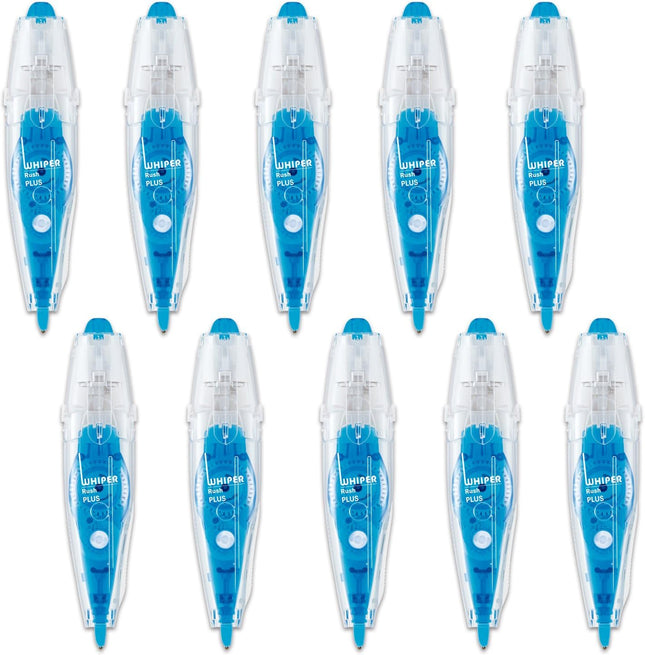 PLUS, Correction Tape, Whiper RUSH, 6mm, Light Blue, 10 Pieces, WH-066, 43-444