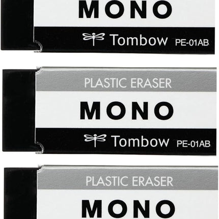 Tombow, Eraser, MONO PE01, Black, 5-Pack, JCC-561