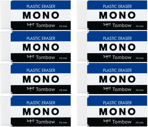 Tombow, Eraser, MONO PE04, 8 Pieces, JCA-811AZ