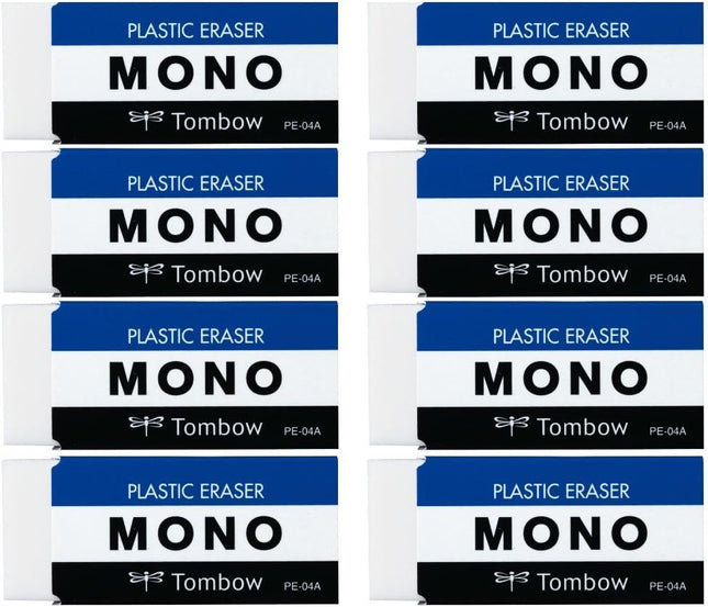 Tombow, Eraser, MONO PE04, 8 Pieces, JCA-811AZ