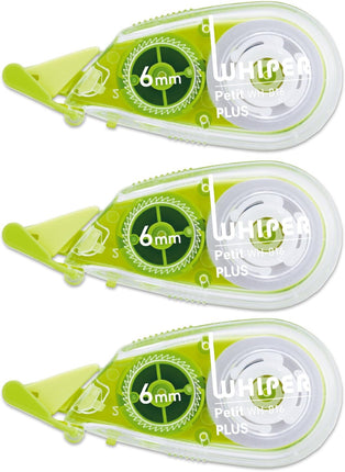 PLUS, Correction Tape, Whiper Petit, 6mm, Green, 3 Pieces Pack, WH-816-3P, 49-246