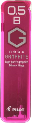 PILOT Mechanical Pencil Lead Refill neox GRAPHITE 0.5mm B, HRF5G-20-B