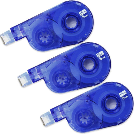 PLUS, Correction Tape, Whiper Switch Refill Tape, 5mm, Blue, 3 Pieces Pack, WH-1515R-3P, 49-261