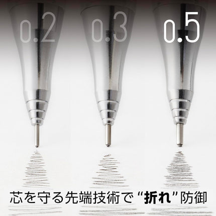 Pentel Mechanical Pencil Orenz Metal Grip, 0.5mm, Red, XPP1005G2-RB