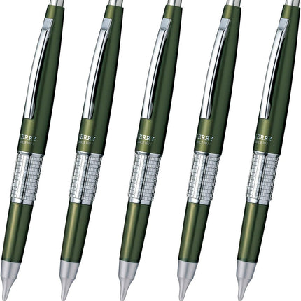 Pentel Mechanical Pencil Mannensil Kerry  Cap Type, Olive Green, 5 Pieces, P1035-KD