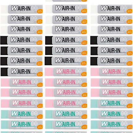 Plus, Eraser, W Air-In, Motto Anshin, Assortment, 40 Pieces, ER-060WN-4P, 36-946 x 10