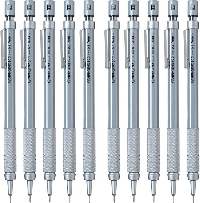 Pentel Mechanical Pencil GraphGear 500 0.5mm, PG515, Set of 10