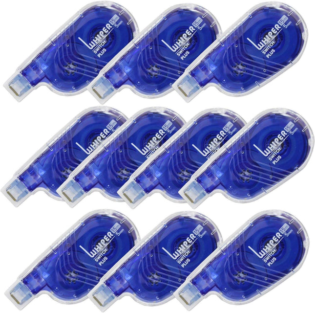 PLUS, Correction Tape, Whiper Switch, 5mm, Blue, 10 Pieces, WH-1515, 50-135