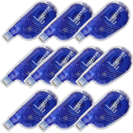 PLUS, Correction Tape, Whiper Switch, 5mm, Blue, 10 Pieces, Simple Packaging, WH-1515, 50-677