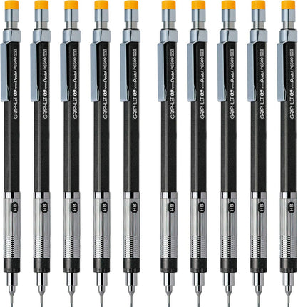 Pentel Mechanical Pencil Graphlet 0.9mm, 10 Pieces, PG509-GD