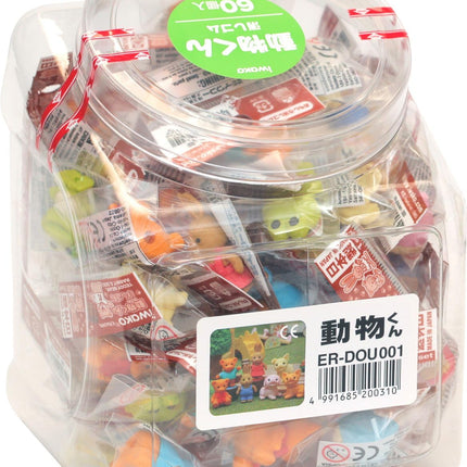 Iwako, Eraser, Animals, 60 Pieces, ER-DOU001