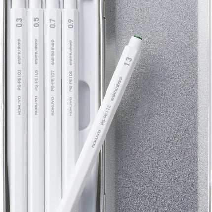 KOKUYO Mechanical Pencil Enpitsu Sharp Resare, Tin Pen Case Limited Set, White, PS-PE100-L4