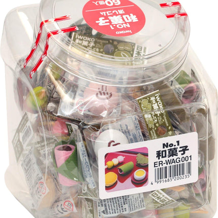 Iwako, Eraser, Japanese Sweets, 60 Pieces, ER-WAG001