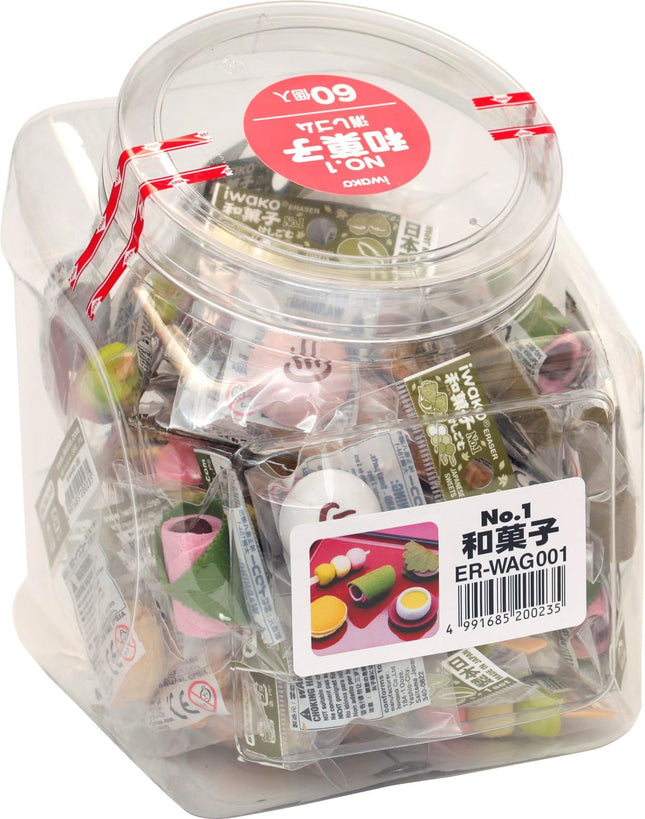 Iwako, Eraser, Japanese Sweets, 60 Pieces, ER-WAG001