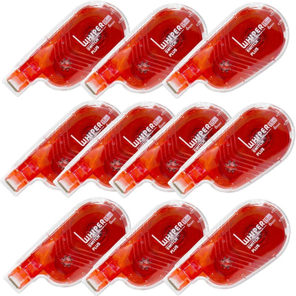 PLUS, Correction Tape, Whiper Switch, 6mm, Red, 10 Pieces, Simple Packaging, WH-1516, 50-678