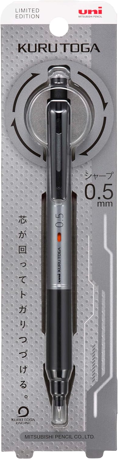 uni Mitsubishi Pencil Mechanical Pencil, Kuru Toga KS Model, 0.5mm, Limited, Metallic Gray, M5-KS 1P, M5KS1P.MTG