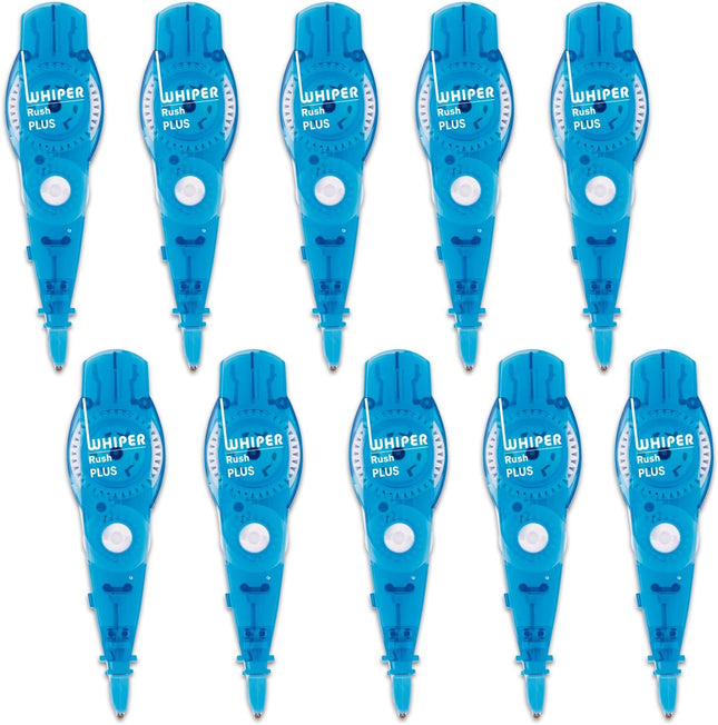 PLUS, Correction Tape, Whiper RUSH Refill Tape, 6mm, Light Blue, 10 Pieces, WH-066R, 43-450