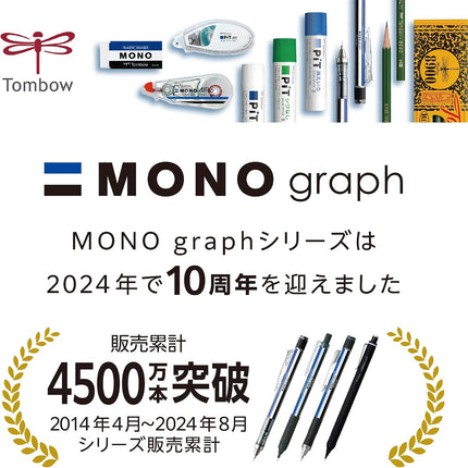 Tombow Mechanical Pencil MONO graph 0.5 Neutral Color, 0.5mm, Matte Gray, DPB-141B