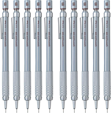 Pentel Mechanical Pencil GraphGear 500 0.3mm, PG513, Set of 10