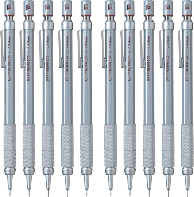 Pentel Mechanical Pencil GraphGear 500 0.3mm, PG513, Set of 10