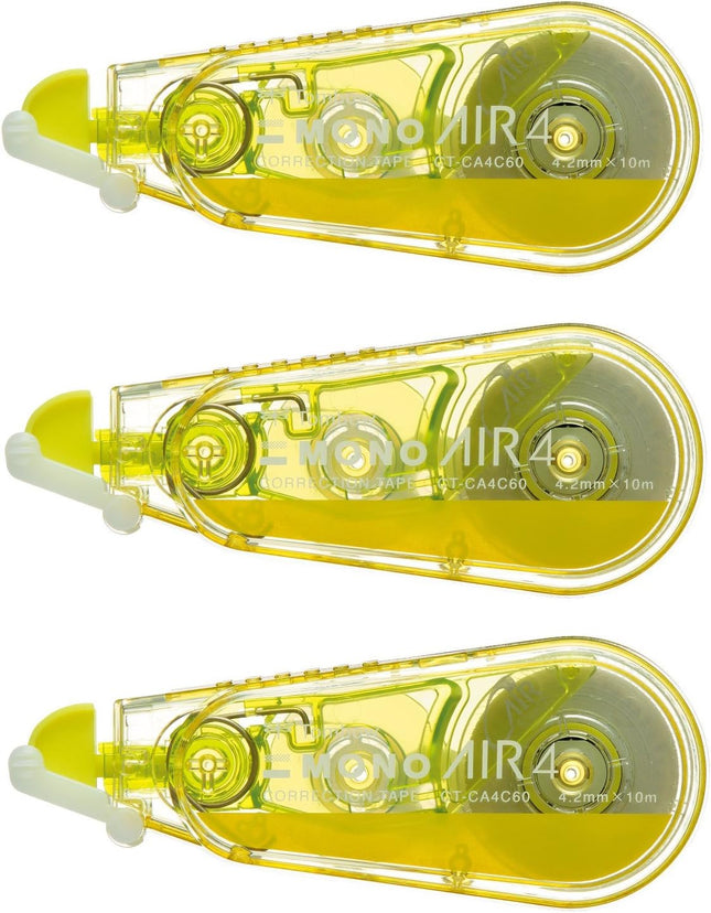 Tombow, Correction Tape, MONO AIR, AIR4, 4.2mm, Lime, CT-CA4C60 3 Pieces, KPB-321