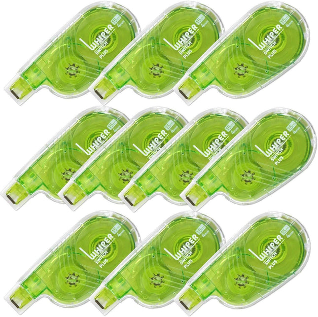 PLUS, Correction Tape, Whiper Switch, 4mm, Green, 10 Pieces, WH-1514, 50-134