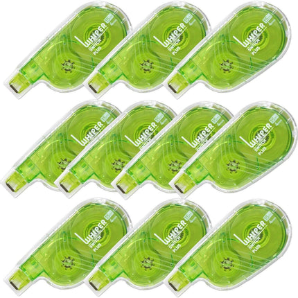 PLUS, Correction Tape, Whiper Switch, 4mm, Green, 10 Pieces, Simple Packaging, WH-1514, 50-676