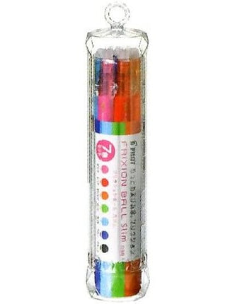 PILOT FriXion Ball Slim 038 7 Colors Set (Black, Blue, Light Blue, Light Green, Orange, Red, Pink) LFBS-126UF-7C