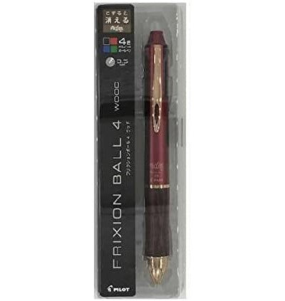 PILOT FriXion Ball 4 Wood 0.5mm Bordeaux LKFB-3SEF-BO Set of 3