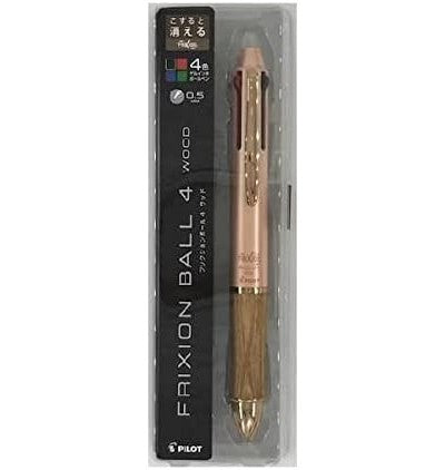 PILOT FriXion Ball 4 Wood 0.5mm Coral Pink LKFB-3SEF-CP Set of 3