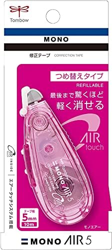 Tombow, Correction Tape, MONO AIR refillable type, 5mm, Pink, CT-CAX5C80