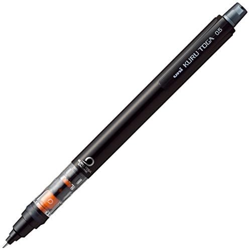 uni Mitsubishi Pencil Mechanical Pencil, Kuru Toga Pipe Slide Model, 0.5mm, Black, M5-452 1P, M54521P.24, Set of 5