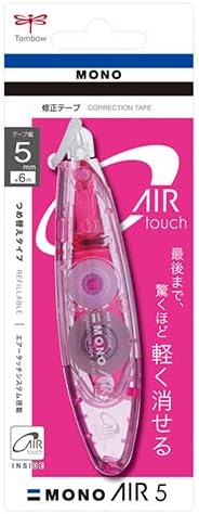 Tombow, Correction Tape, MONO AIR pen type, 5mm, Pink, CT-PAX5C80