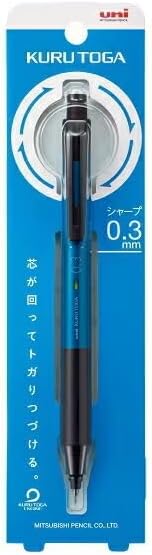 uni Mitsubishi Pencil Mechanical Pencil, Kuru Toga KS Model, 0.3mm, Blue, M3-KS 1P, M3KS1P.33