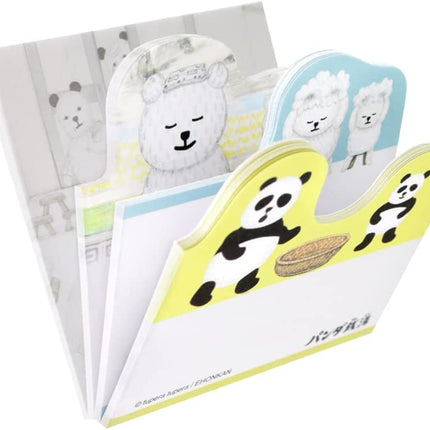 Sun-Star Stationery Panda Sento Sticky Notes Die Cut Block Public Bath S2838168