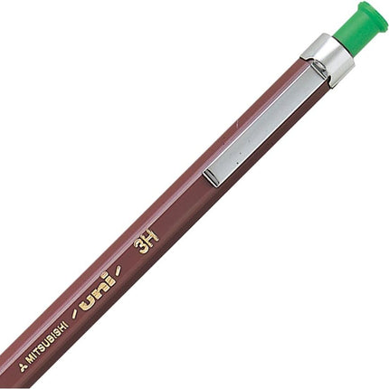 uni Mitsubishi Pencil Mechanical Pencil, uniHodler, 2.0mm, 3H, Yellow Green, MH-500, MH5003H