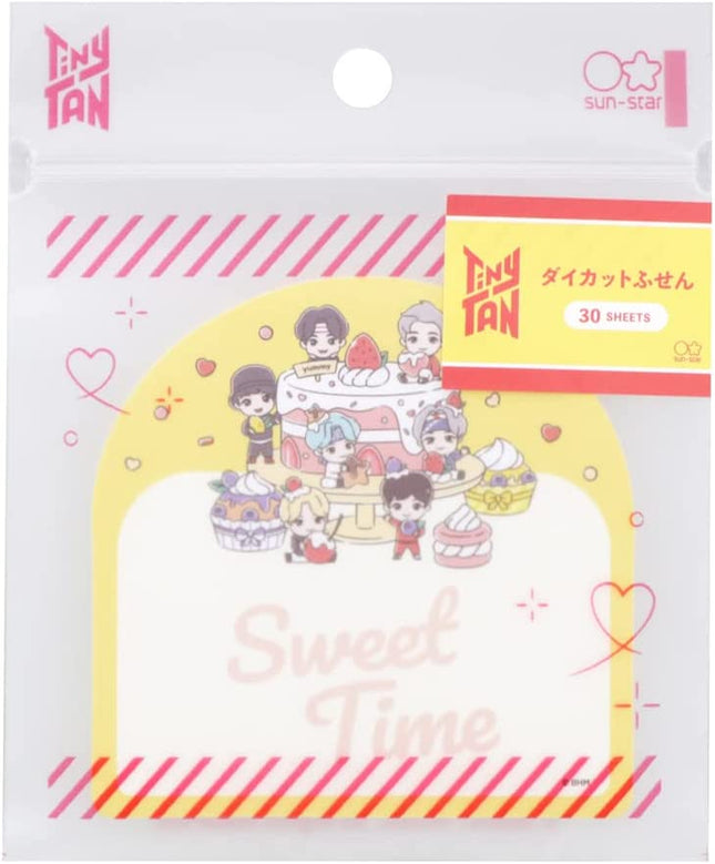 Sun-Star Stationery TinyTAN Die Cut Sticky Notes Sweet Time Pattern A S2836335