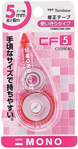 Tombow, Correction Tape, MONO CF, CF5, CF5C, 5mm, Pink, CT-CF5C80, Set of 4