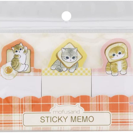 Sun-Star Stationery mofusand Sticky Notes Die Cut Bread S2836866