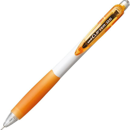 uni Mitsubishi Pencil Mechanical Pencil, CLiFTER, 0.5mm, White Orange, M5-118, M5118W.4, Set of 10