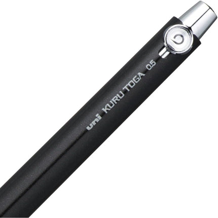 uni Mitsubishi Pencil Mechanical Pencil, Kuru Toga Rubber Grip, 0.5mm, Black, M5-656 1P, M56561P.24